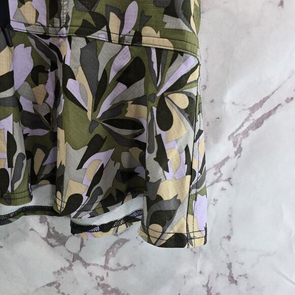 Title Nine Skirt Womens Medium Skort Green Purple Stretch Mini Shorts Lined - Picture 4 of 13